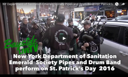 NY Department of Sanitation Emerald Society Pipes and Drum Band – St. Patrick’s Day
